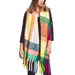 Plaid Soft Oblong Scarf